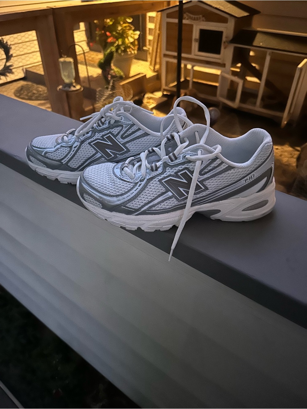 New Balance White and Gray Women's Running Sneakers